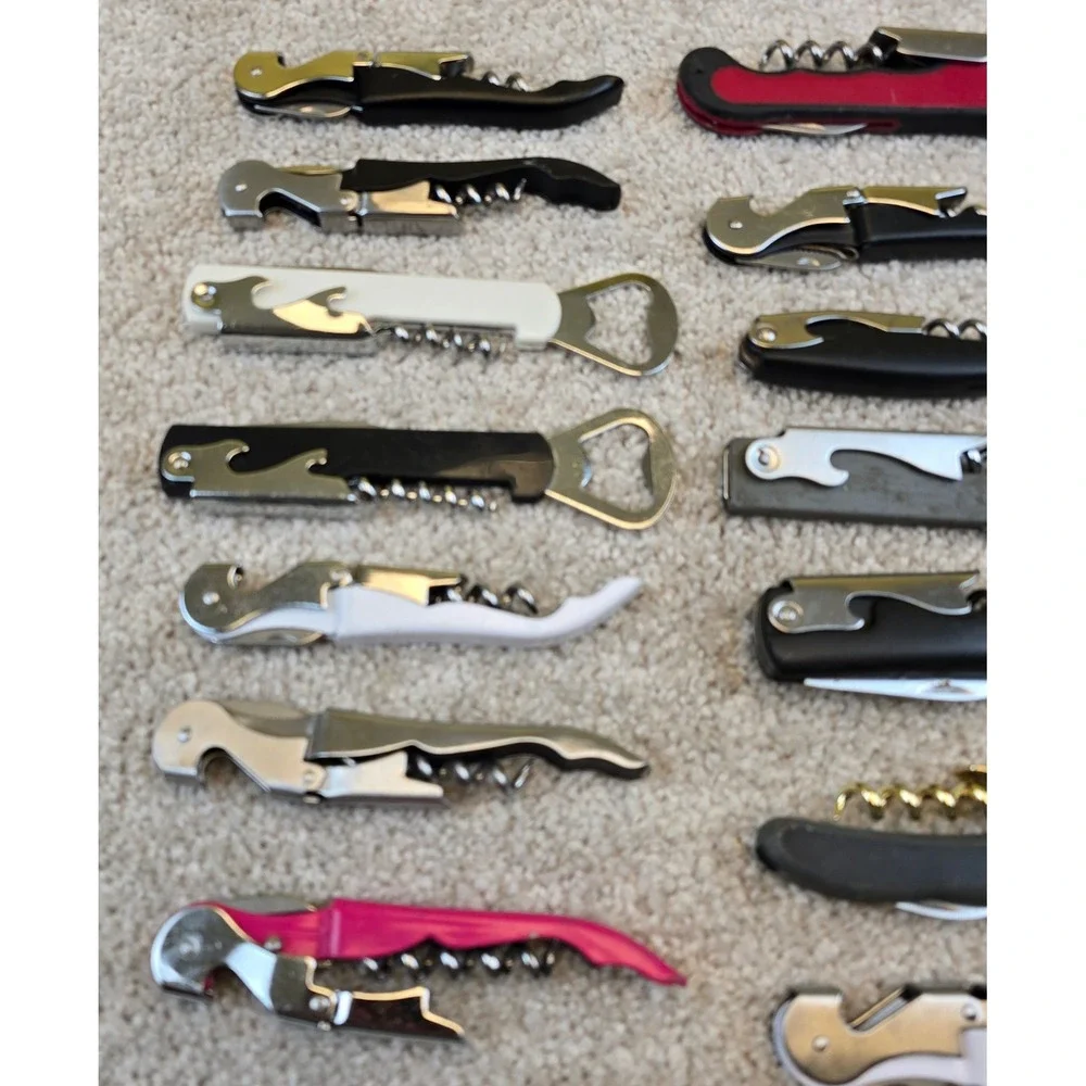 21 Wine Bottle Opener Corkscrew Lot Waiters Keys Bar Restaurant Bartender Bulk